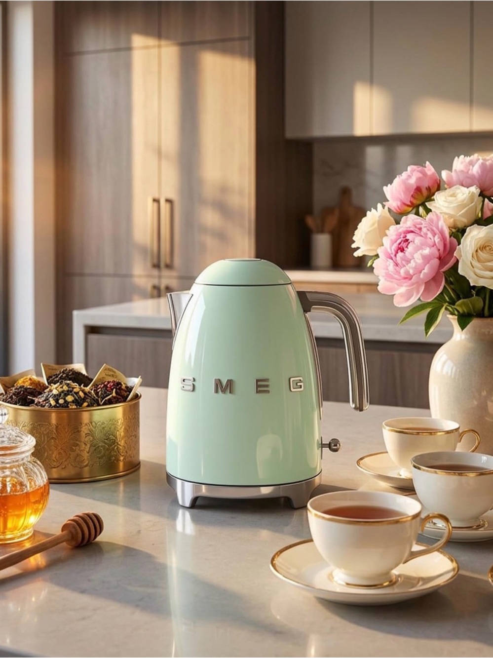 SMEG Pastel Green Retro Electric Kettle - Stylish Countertop Kettle BRAND 🆕